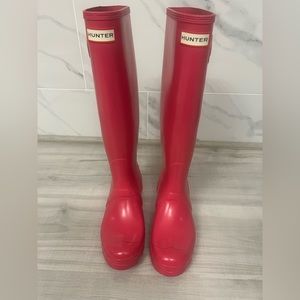 Pink Hunter rain boots